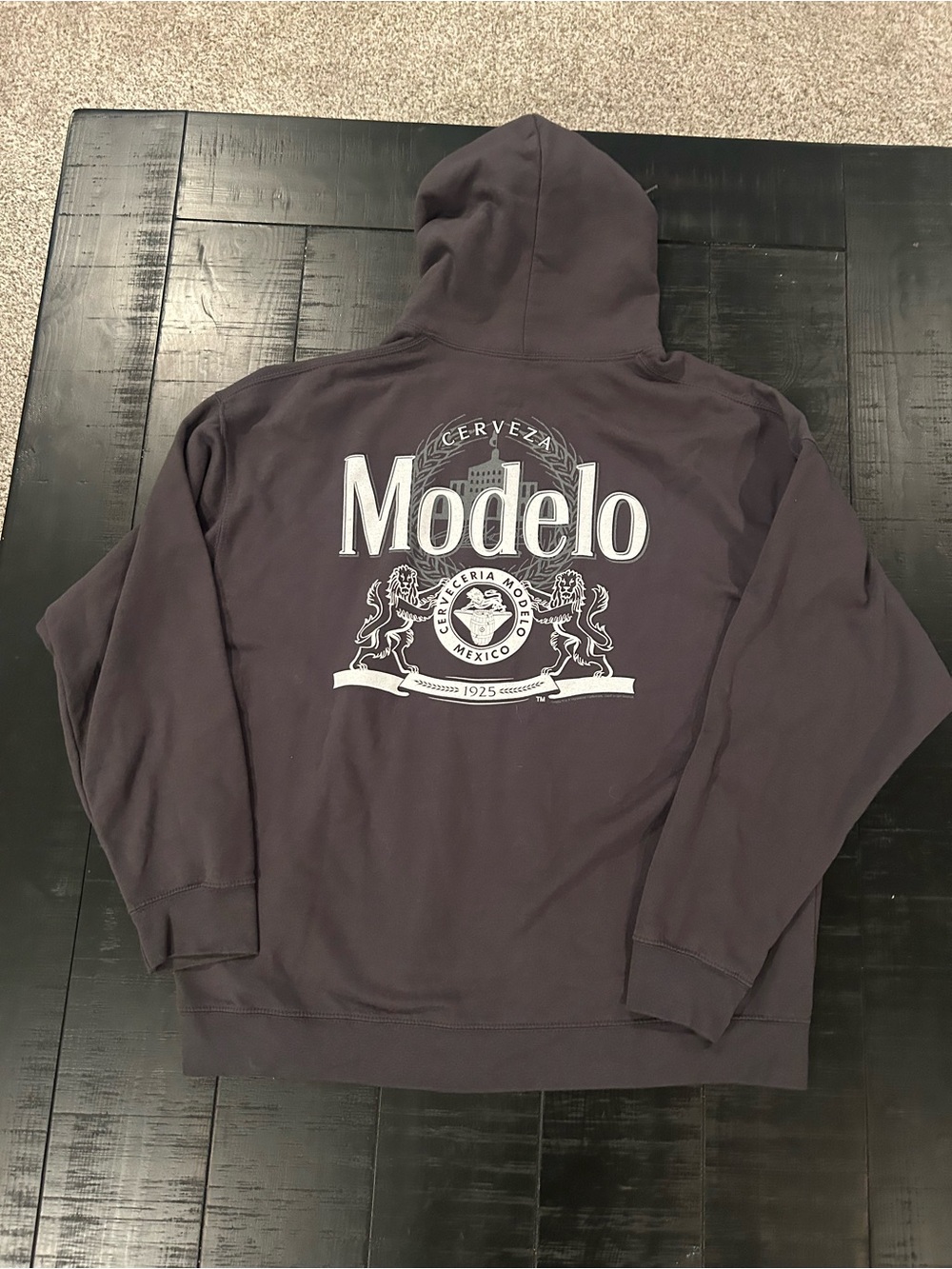 Modelo Logo Hooded Sweatshirt in Dark Gray